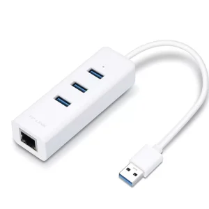 Gigabit Ethernet Network Adapter with 3 Port USB 3 0 Hub