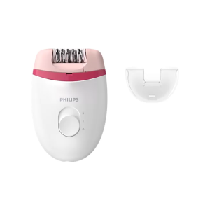 PHILIPS SATINELLE ESSENTIAL CORDED COMPACT EPILATOR - WHITE/PINK