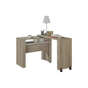 Linx Nevada Workdesk Sonoma Oak And White