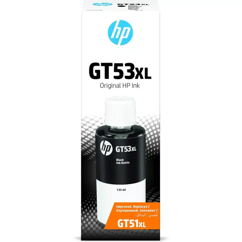 HP GT53XL 135-ml Bottle Black High Yield Printer Ink Cartridge Original