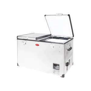 SNOMASTER 82.5L DUAL COMPARTMENT FRIDGE/FREEZER - STAINLESS STEEL