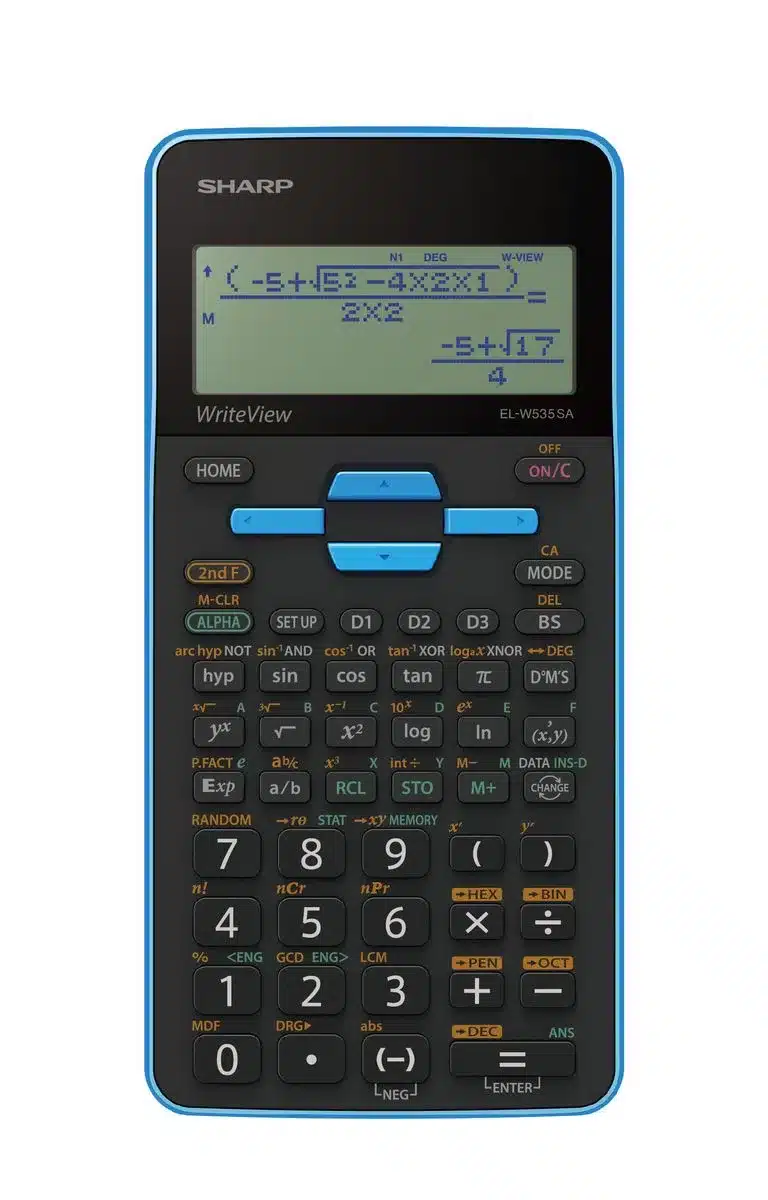 Sharp EL-W535SA Blue Writeview Scientific Calculator