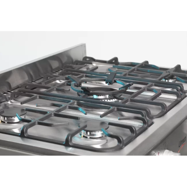 Univa 90cm 5 Burner Gas Stove Stainless Steel - Image 2