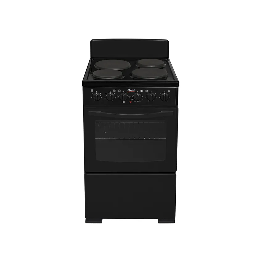 UNIVA 50CM 4 PLATE CABLE STOVE - BLACK