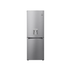 LG 301L NETT BOTTOM MOUNT COMBI FRIDGE WITH WATER DISPENSER - PLATINUM SILVER