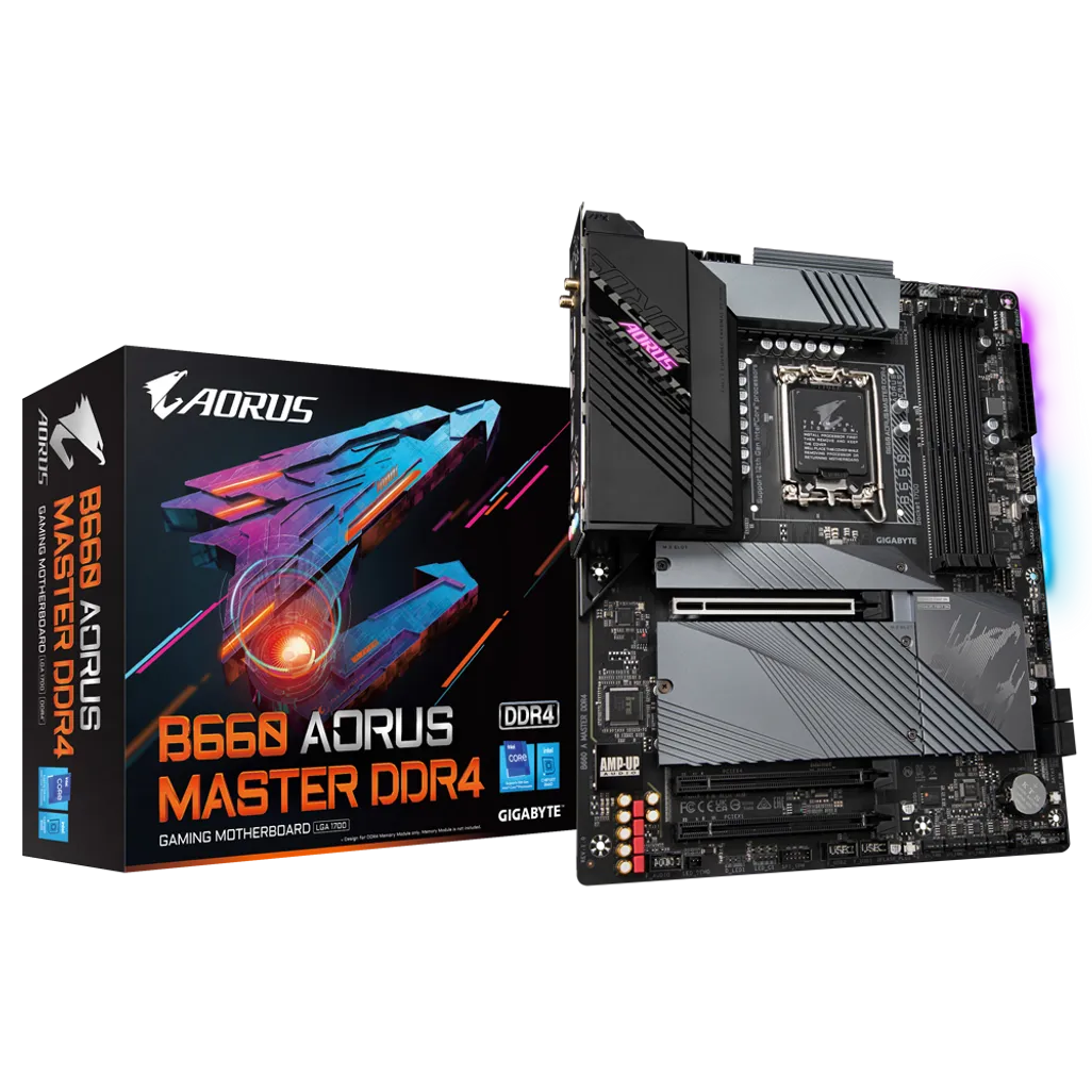 GIGABYTE Intel® B660 Chipset for 12th Gen LGA 1700; 4x DDR4; 3x M2 G4 ; HDMI/DP; ATX.