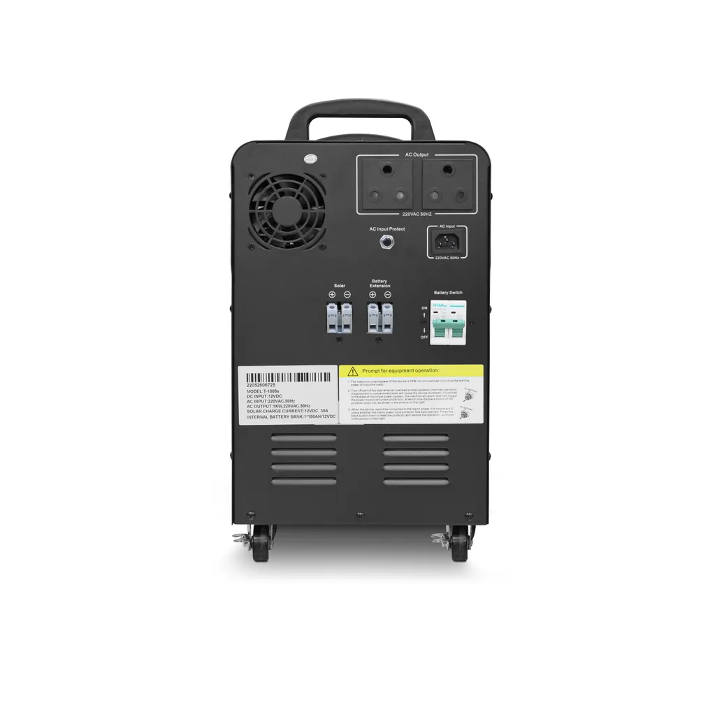 RCT MEGAPOWER 1KVA/1000W INVERTER TROLLEY WITH 1 X 100AH BAT + Gizzu 200W Solar Panel Glass - Image 3