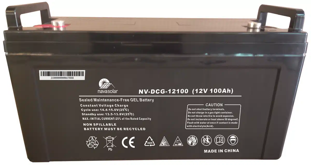 NavaSolar DEEP CYCLE GEL VRLA 12V 100AH BATTERY