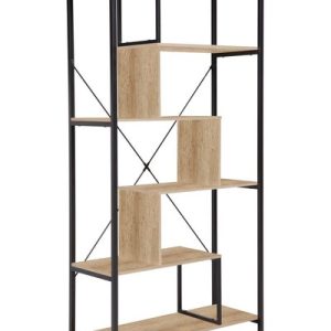 Everfurn Vector Large Bookshelf with Steel Frame