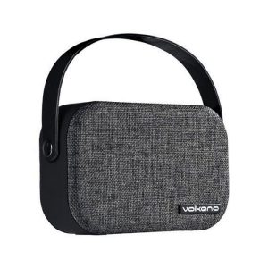 Volkano Fabric series bluetooth speaker with fabric trim - dark grey
