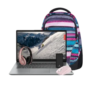 Lenovo Intel Celeron 15,6″ FHD ,8GB/256GB PCIe NVMe SSD Win11H(Bag+Mouse+Headphone+Powerbank)Pink